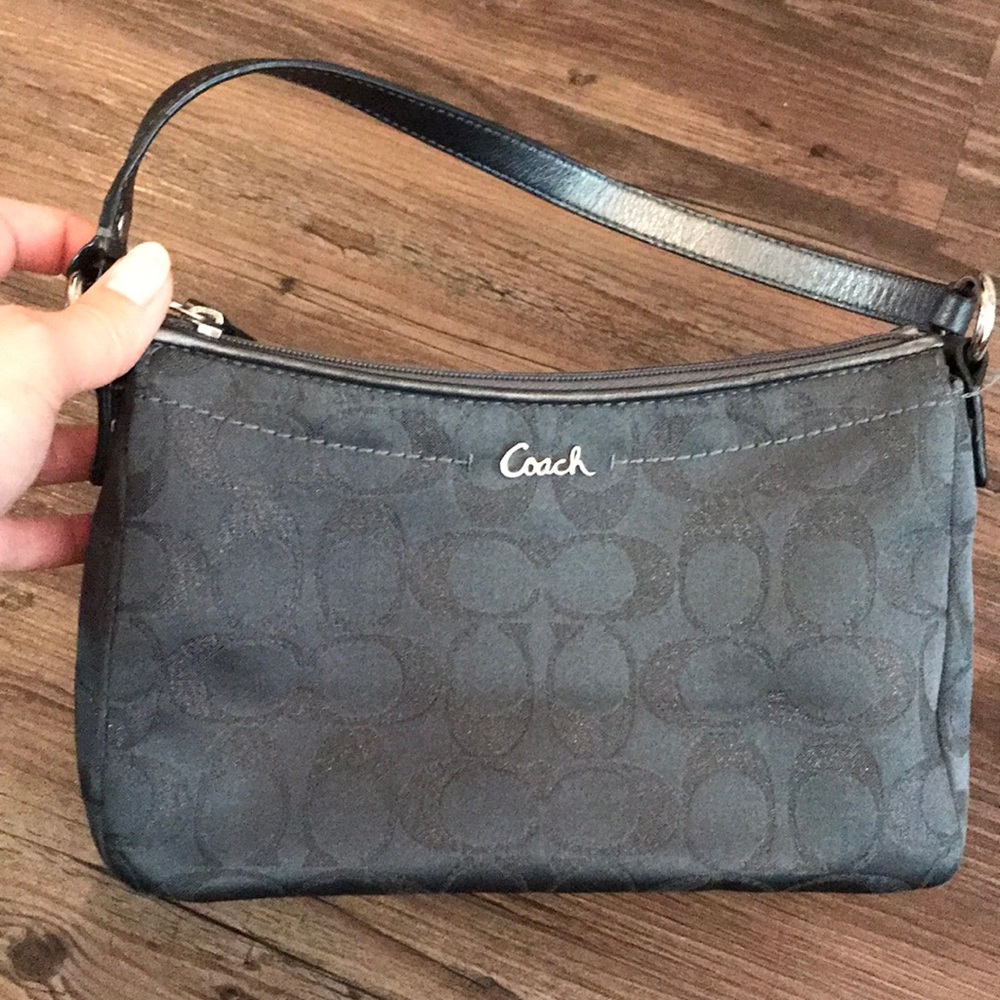 Gray Coach Handbag